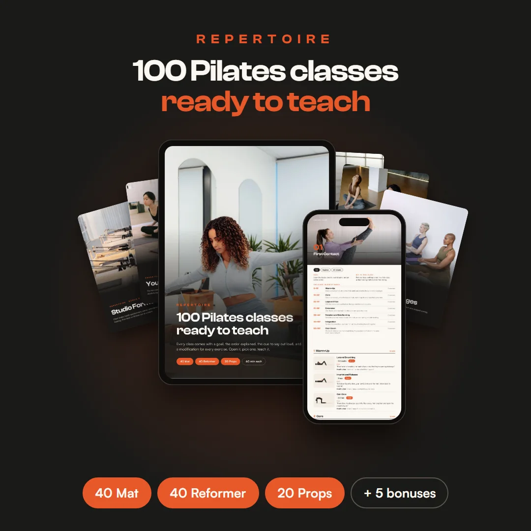 Repertoire on a tablet and phone, with the five bonuses